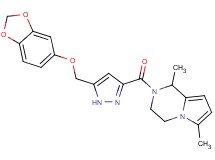 2-({5-[(1,3-benzodioxol-5-yloxy)methyl]-1H-pyrazol-3-yl}carbonyl)-1,6-dimethyl-1,2,3,4-tetrahydropyrrolo[1,2-a]pyrazine