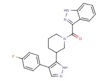 3-({3-[4-(4-fluorophenyl)-1H-pyrazol-5-yl]piperidin-1-yl}carbonyl)-1H-indazole