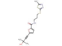 5-(3-hydroxy-3-methylbut-1-yn-1-yl)-N-{3-[(5-methyl-1,3,4-thiadiazol-2-yl)thio]propyl}-2-furamide