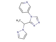 3-{3-[1-(1H-pyrazol-1-yl)ethyl]-4H-1,2,4-triazol-4-yl}pyridine