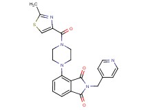 4-{4-[(2-methyl-1,3-thiazol-4-yl)carbonyl]-1-piperazinyl}-2-(4-pyridinylmethyl)-1H-isoindole-1,3(2H)-dione