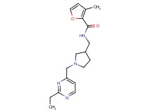 N-({1-[(2-ethylpyrimidin-4-yl)methyl]pyrrolidin-3-yl}methyl)-3-methyl-2-furamide