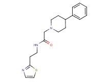 2-(4-phenyl-1-piperidinyl)-N-[2-(1,3-thiazol-2-yl)ethyl]acetamide