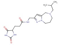3-(2,5-dioxoimidazolidin-4-yl)-N-[(5-isobutyl-5,6,7,8-tetrahydro-4H-pyrazolo[1,5-a][1,4]diazepin-2-yl)methyl]propanamide
