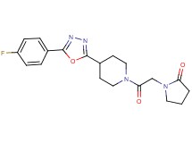 1-(2-{4-[5-(4-fluorophenyl)-1,3,4-oxadiazol-2-yl]-1-piperidinyl}-2-oxoethyl)-2-pyrrolidinone