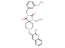 1-ethyl-8-[(2-hydroxy-3-quinolinyl)methyl]-3-(3-methoxybenzyl)-1,3,8-triazaspiro[4.5]decane-2,4-dione