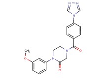 1-(3-methoxyphenyl)-4-[4-(4H-1,2,4-triazol-4-yl)benzoyl]-2-piperazinone