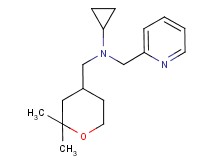 N-[(2,2-dimethyltetrahydro-2H-pyran-4-yl)methyl]-N-(pyridin-2-ylmethyl)cyclopropanamine