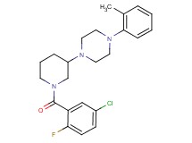 1-[1-(5-chloro-2-fluorobenzoyl)-3-piperidinyl]-4-(2-methylphenyl)piperazine