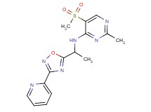 2-methyl-5-(methylsulfonyl)-N-[1-(3-pyridin-2-yl-1,2,4-oxadiazol-5-yl)ethyl]pyrimidin-4-amine