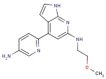 4-(5-aminopyridin-2-yl)-N-(2-methoxyethyl)-1H-pyrrolo[2,3-b]pyridin-6-amine