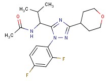 N-{1-[1-(2,4-difluorophenyl)-3-(tetrahydro-2H-pyran-4-yl)-1H-1,2,4-triazol-5-yl]-2-methylpropyl}acetamide