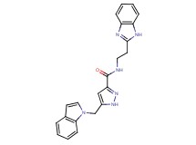 N-[2-(1H-benzimidazol-2-yl)ethyl]-5-(1H-indol-1-ylmethyl)-1H-pyrazole-3-carboxamide