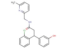 3-(2-chlorophenyl)-3-(3-hydroxyphenyl)-N-[(6-methyl-2-pyridinyl)methyl]propanamide