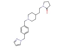 1-(2-{1-[4-(1H-pyrazol-1-ylmethyl)benzyl]-4-piperidinyl}ethyl)-2-pyrrolidinone