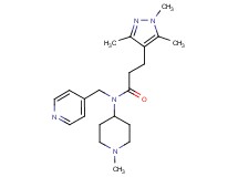 N-(1-methyl-4-piperidinyl)-N-(4-pyridinylmethyl)-3-(1,3,5-trimethyl-1H-pyrazol-4-yl)propanamide