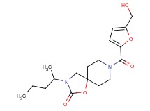 8-[5-(hydroxymethyl)-2-furoyl]-3-(1-methylbutyl)-1-oxa-3,8-diazaspiro[4.5]decan-2-one