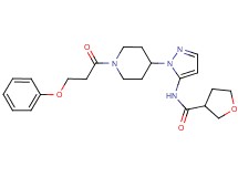 N-{1-[1-(3-phenoxypropanoyl)-4-piperidinyl]-1H-pyrazol-5-yl}tetrahydro-3-furancarboxamide