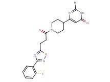 6-(1-{3-[3-(2-fluorophenyl)-1,2,4-oxadiazol-5-yl]propanoyl}piperidin-4-yl)pyrimidin-4(3H)-one