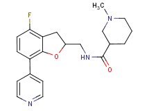 N-{[4-fluoro-7-(4-pyridinyl)-2,3-dihydro-1-benzofuran-2-yl]methyl}-1-methyl-3-piperidinecarboxamide