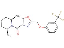 (2R*,6S*)-2,6-dimethyl-1-[(2-{[3-(trifluoromethyl)phenoxy]methyl}-1,3-oxazol-4-yl)carbonyl]piperidine