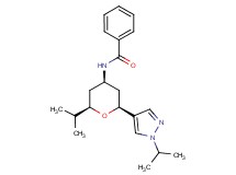 N-[(2R*,4R*,6S*)-2-isopropyl-6-(1-isopropyl-1H-pyrazol-4-yl)tetrahydro-2H-pyran-4-yl]benzamide
