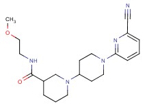1'-(6-cyanopyridin-2-yl)-N-(2-methoxyethyl)-1,4'-bipiperidine-3-carboxamide
