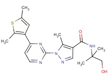 1-[4-(2,5-dimethyl-3-thienyl)-2-pyrimidinyl]-N-(2-hydroxy-1,1-dimethylethyl)-5-methyl-1H-pyrazole-4-carboxamide