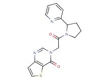 3-{2-oxo-2-[2-(2-pyridinyl)-1-pyrrolidinyl]ethyl}thieno[3,2-d]pyrimidin-4(3H)-one