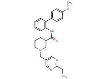 1-[(2-ethyl-5-pyrimidinyl)methyl]-N-(4'-methoxy-2-biphenylyl)-3-piperidinecarboxamide