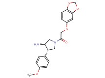 (3R*,4S*)-1-[(1,3-benzodioxol-5-yloxy)acetyl]-4-(4-methoxyphenyl)pyrrolidin-3-amine