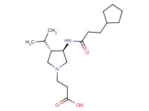 3-{rel-(3R,4S)-3-[(3-cyclopentylpropanoyl)amino]-4-isopropyl-1-pyrrolidinyl}propanoic acid hydrochloride