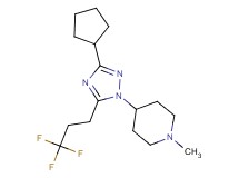 4-[3-cyclopentyl-5-(3,3,3-trifluoropropyl)-1H-1,2,4-triazol-1-yl]-1-methylpiperidine