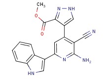 methyl 4-[2-amino-3-cyano-6-(1H-indol-3-yl)pyridin-4-yl]-1H-pyrazole-3-carboxylate