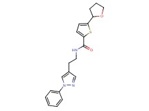 N-[2-(1-phenyl-1H-pyrazol-4-yl)ethyl]-5-(tetrahydro-2-furanyl)-2-thiophenecarboxamide