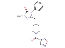 2-methyl-5-{[1-(1,2,5-oxadiazol-3-ylcarbonyl)piperidin-4-yl]methyl}-4-phenyl-2,4-dihydro-3H-1,2,4-triazol-3-one