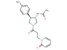 N-{(3S*,4R*)-4-(4-methylphenyl)-1-[3-(2-oxo-1(2H)-pyridinyl)propanoyl]-3-pyrrolidinyl}acetamide
