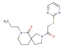 7-propyl-2-[(pyrimidin-2-ylthio)acetyl]-2,7-diazaspiro[4.5]decan-6-one