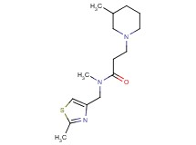 N-methyl-3-(3-methyl-1-piperidinyl)-N-[(2-methyl-1,3-thiazol-4-yl)methyl]propanamide trifluoroacetate