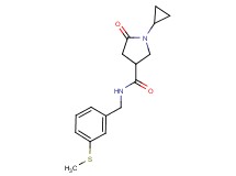 1-cyclopropyl-N-[3-(methylthio)benzyl]-5-oxo-3-pyrrolidinecarboxamide