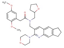 2-(2,5-dimethoxyphenyl)-N-{[2-(4-morpholinyl)-7,8-dihydro-6H-cyclopenta[g]quinolin-3-yl]methyl}-N-(tetrahydro-2-furanylmethyl)acetamide