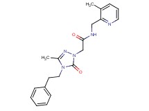 2-[3-methyl-5-oxo-4-(2-phenylethyl)-4,5-dihydro-1H-1,2,4-triazol-1-yl]-N-[(3-methyl-2-pyridinyl)methyl]acetamide