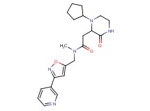 2-(1-cyclopentyl-3-oxo-2-piperazinyl)-N-methyl-N-{[3-(3-pyridinyl)-5-isoxazolyl]methyl}acetamide trifluoroacetate