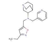 N-[(3-ethyl-5-isoxazolyl)methyl]-N-(3-pyridinylmethyl)quinuclidin-3-amine