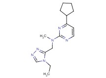 4-cyclopentyl-N-[(4-ethyl-4H-1,2,4-triazol-3-yl)methyl]-N-methylpyrimidin-2-amine