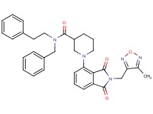 N-benzyl-1-{2-[(4-methyl-1,2,5-oxadiazol-3-yl)methyl]-1,3-dioxo-2,3-dihydro-1H-isoindol-4-yl}-N-(2-phenylethyl)-3-piperidinecarboxamide
