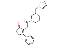 2-{2-[3-(1H-imidazol-1-ylmethyl)-1-piperidinyl]-2-oxoethyl}-3-phenyl-2-cyclopenten-1-one