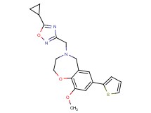 4-[(5-cyclopropyl-1,2,4-oxadiazol-3-yl)methyl]-9-methoxy-7-(2-thienyl)-2,3,4,5-tetrahydro-1,4-benzoxazepine