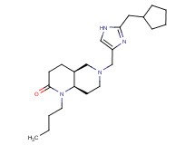 (4aS*,8aR*)-1-butyl-6-{[2-(cyclopentylmethyl)-1H-imidazol-4-yl]methyl}octahydro-1,6-naphthyridin-2(1H)-one