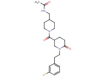 N-{[1-({1-[2-(3-fluorophenyl)ethyl]-6-oxo-3-piperidinyl}carbonyl)-4-piperidinyl]methyl}acetamide
